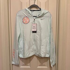Nike Running Jacket Womens L Mint Chicago Marathon 2022 UPF 40+ DX4519-394